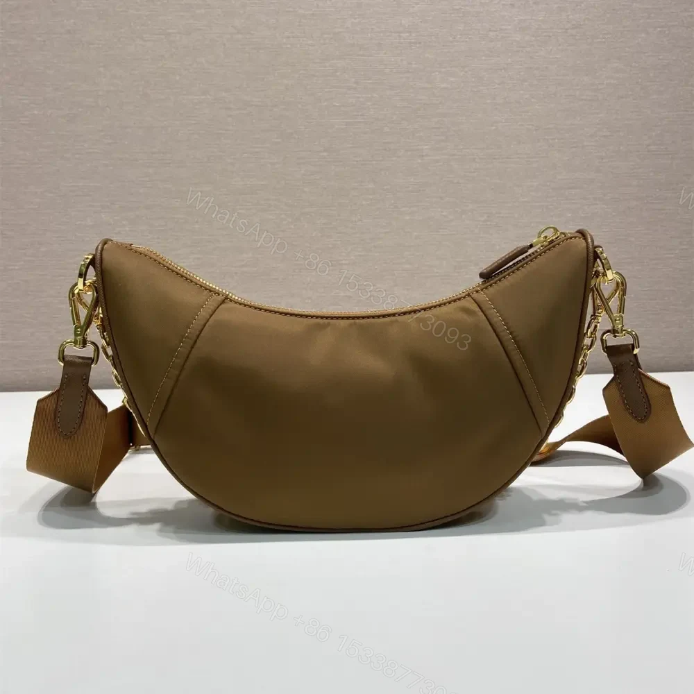 View 2 of 高仿Prada*RE-Nylon系列1BH222單肩半月包棕色免檢版