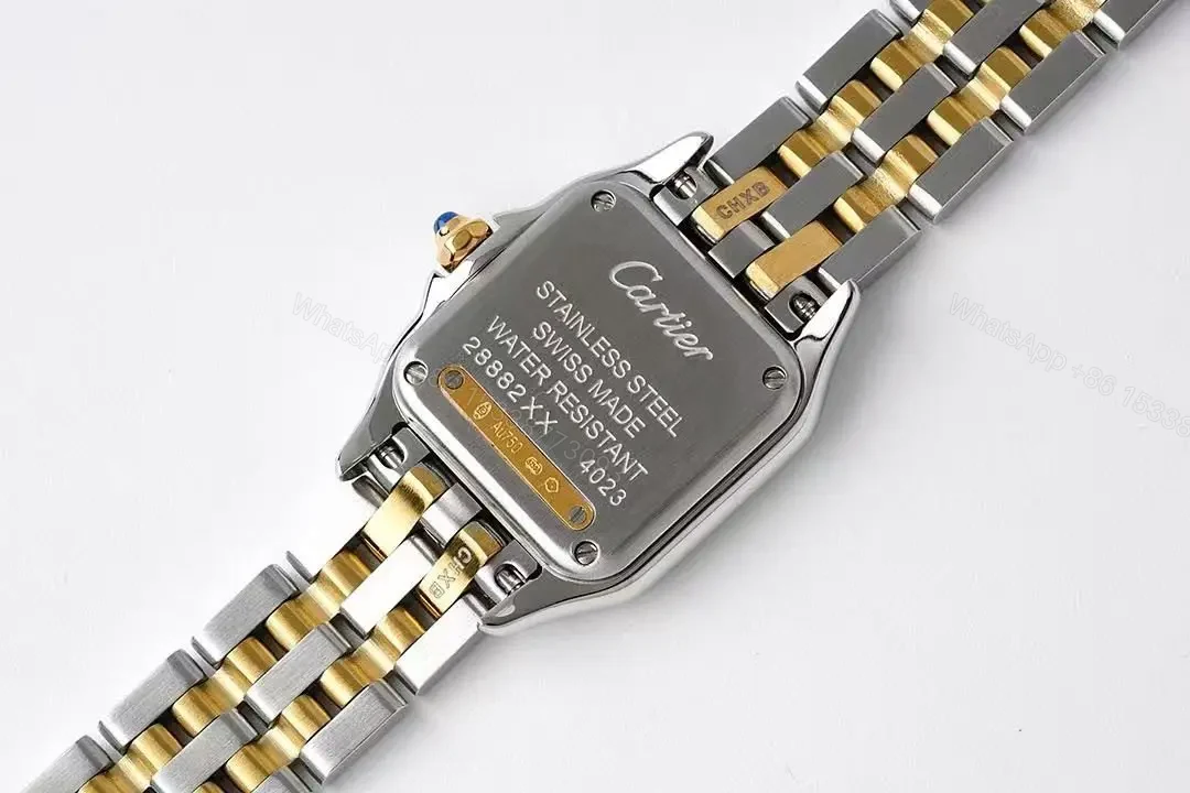 View 10 of Replica Cartier Panthère de Cartier Women Quartz White 18ct Yellow Gold Watch W2PN0006