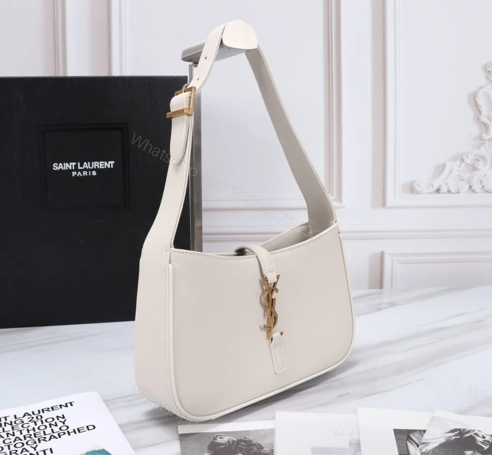 View 4 of Saint Laurent Le 5 À 7 Hobo Bag In Smooth White 23Cm 6572282R20W9207