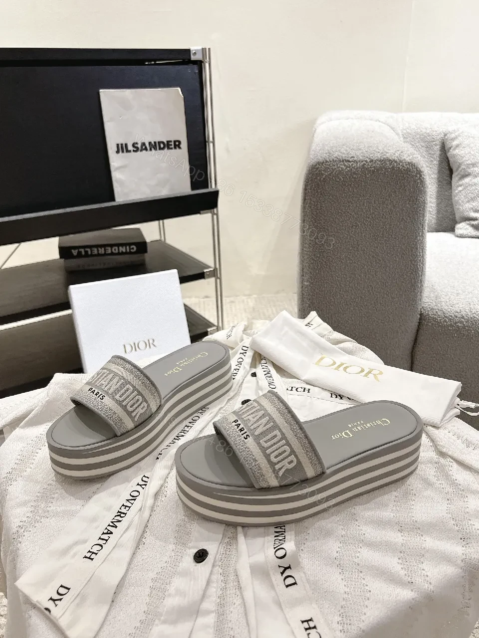 View 2 of Patterned Luxury Slides: Effortless Chic, High-End Comfort