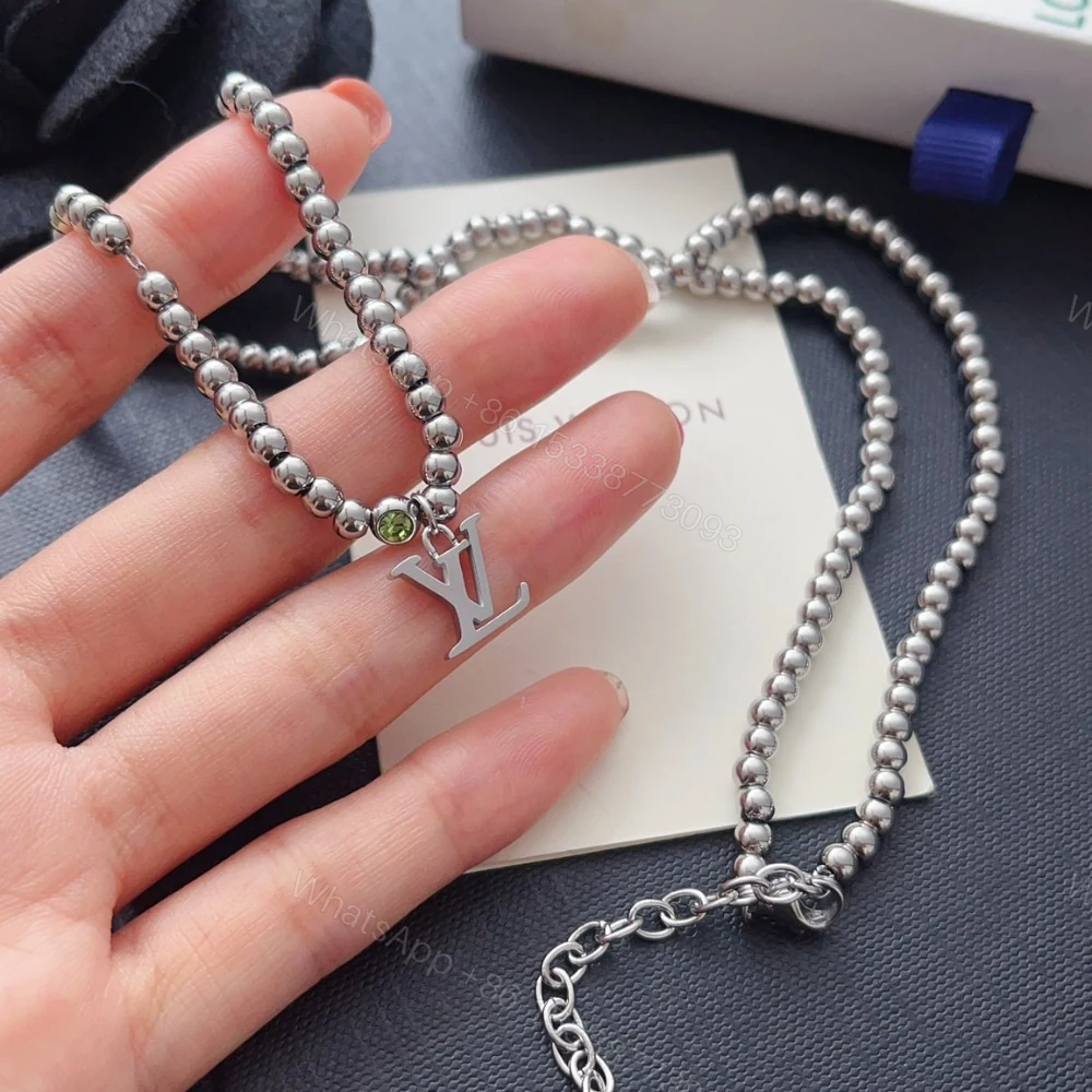 View 2 of LOUIS VUITTON NANO BEADS NECKLACE IN SILVER TONE