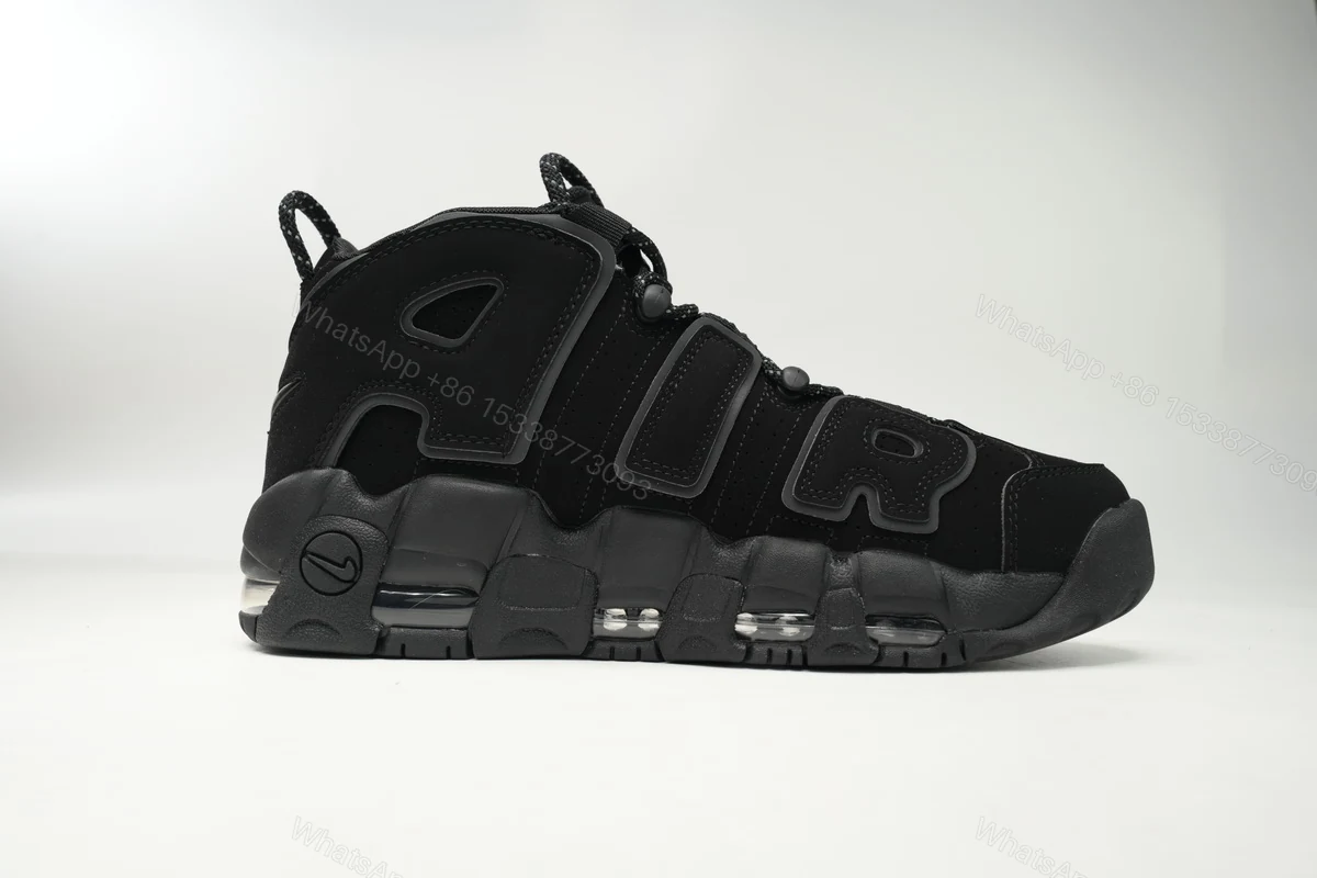 View 5 of Nike Air More Uptempo All Black 414962-004