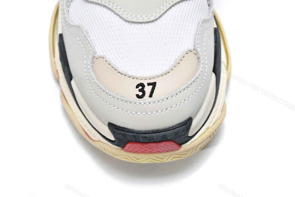 View 8 of Balenciaga NEW Triple S White Red 544351 W09E1 4552