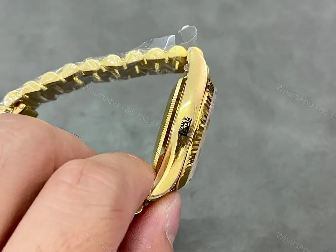 View 5 of Best Rolex Day-Date 36 Gold replica 36MM Black Dial President Bracelet Edition RG-DAYDATE36-GOLD-BLACK-PRESIDENT