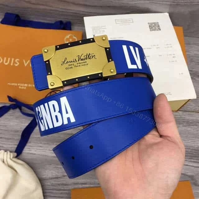 View 8 of LOUIS VUITTON X NBA 3 STEPS 40MM REVERSIBLE MONOGRAM CANVAS BELT – B101