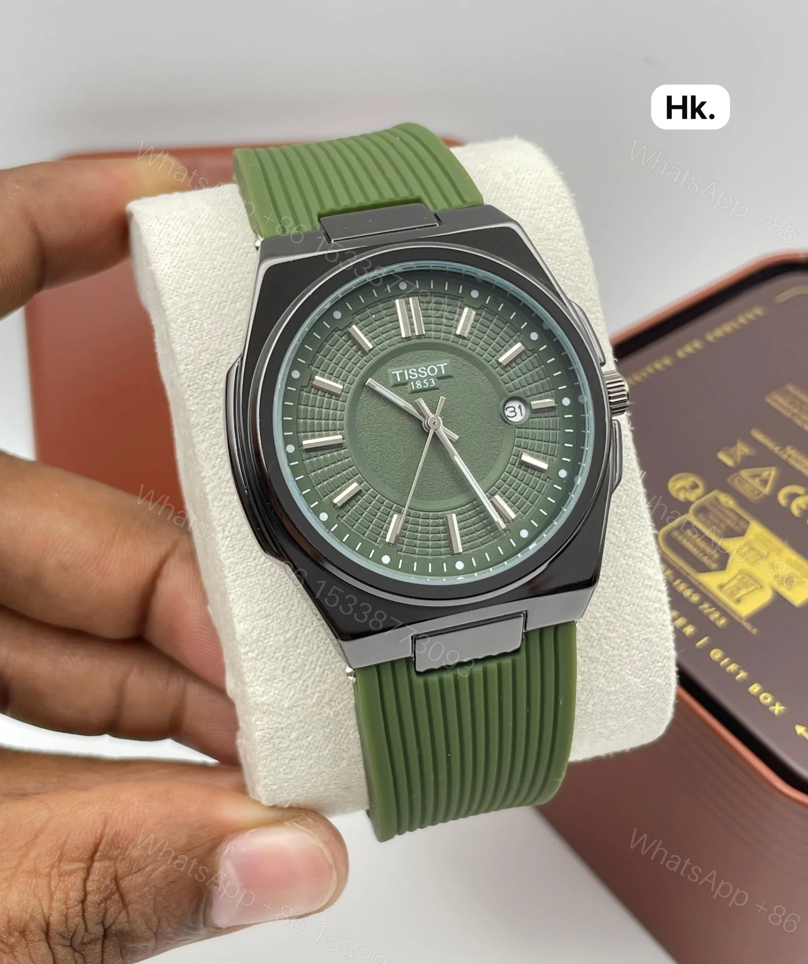 View 8 of FIRST COPY Tissot PU Belt Metal Body Watch