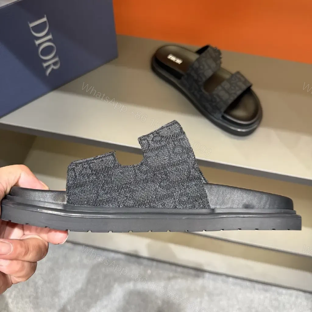 View 3 of Textured Jacquard-Stride Sandals with Luxe Straps