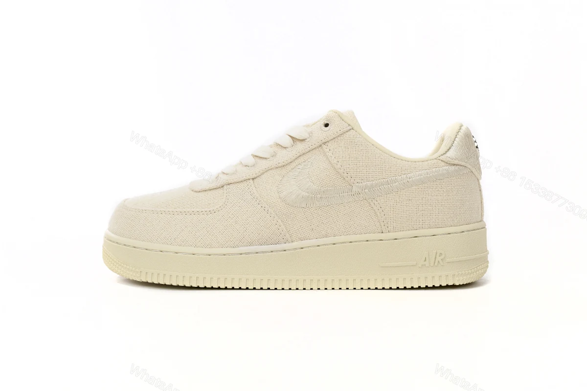 View 13 of Stussy x Nike Air Force 1 Low “Fossil Stone” CZ9084-200