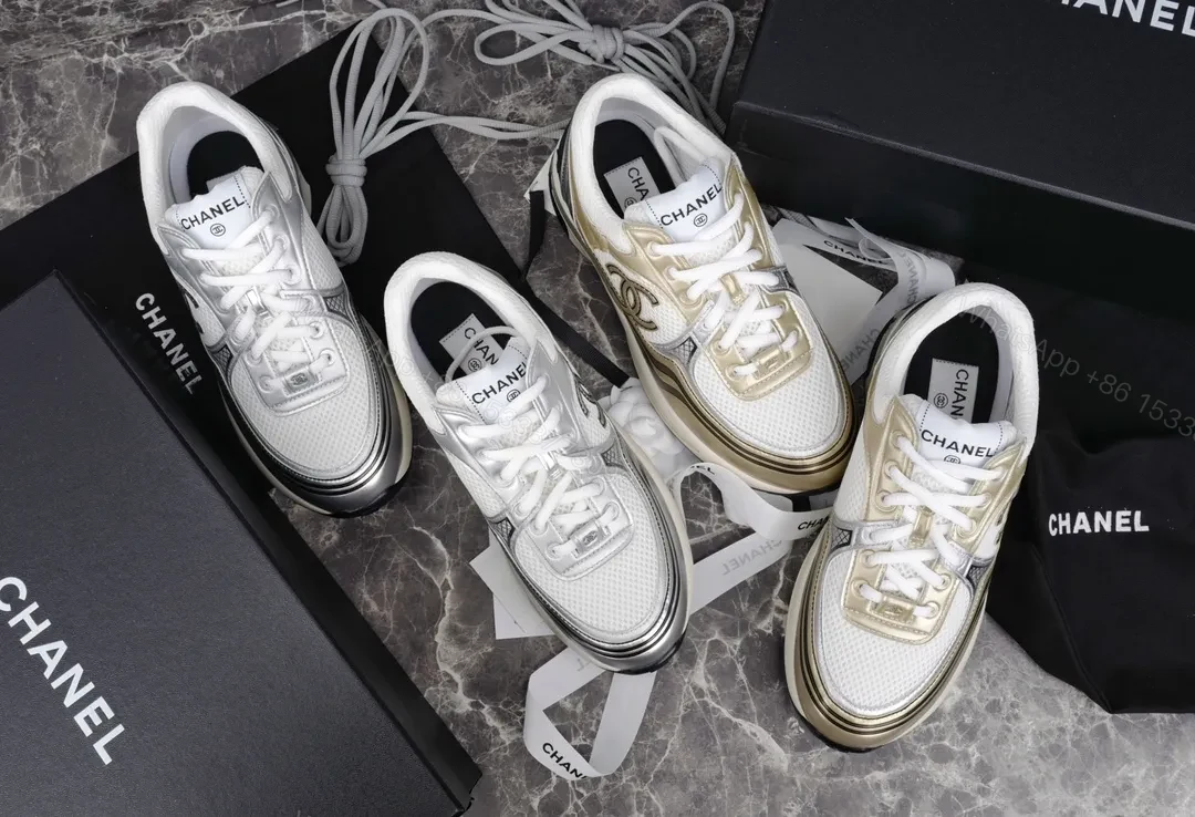 View 5 of Chic Metallic Luxe Sneakers: All-Day Comfort