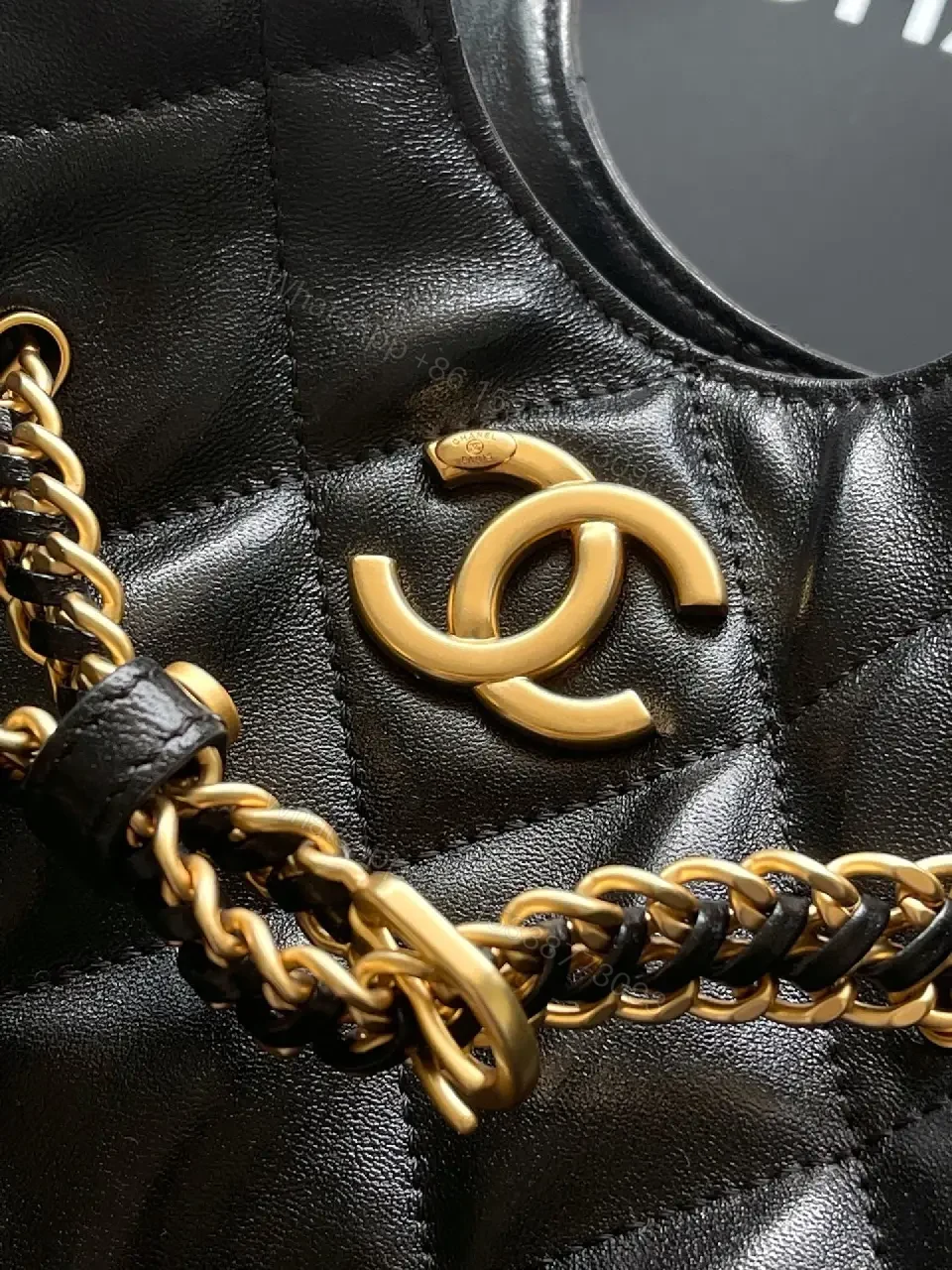 View 9 of Quilted Mini Handbag: Gold Hardware, Chain-Detail, Chic Style