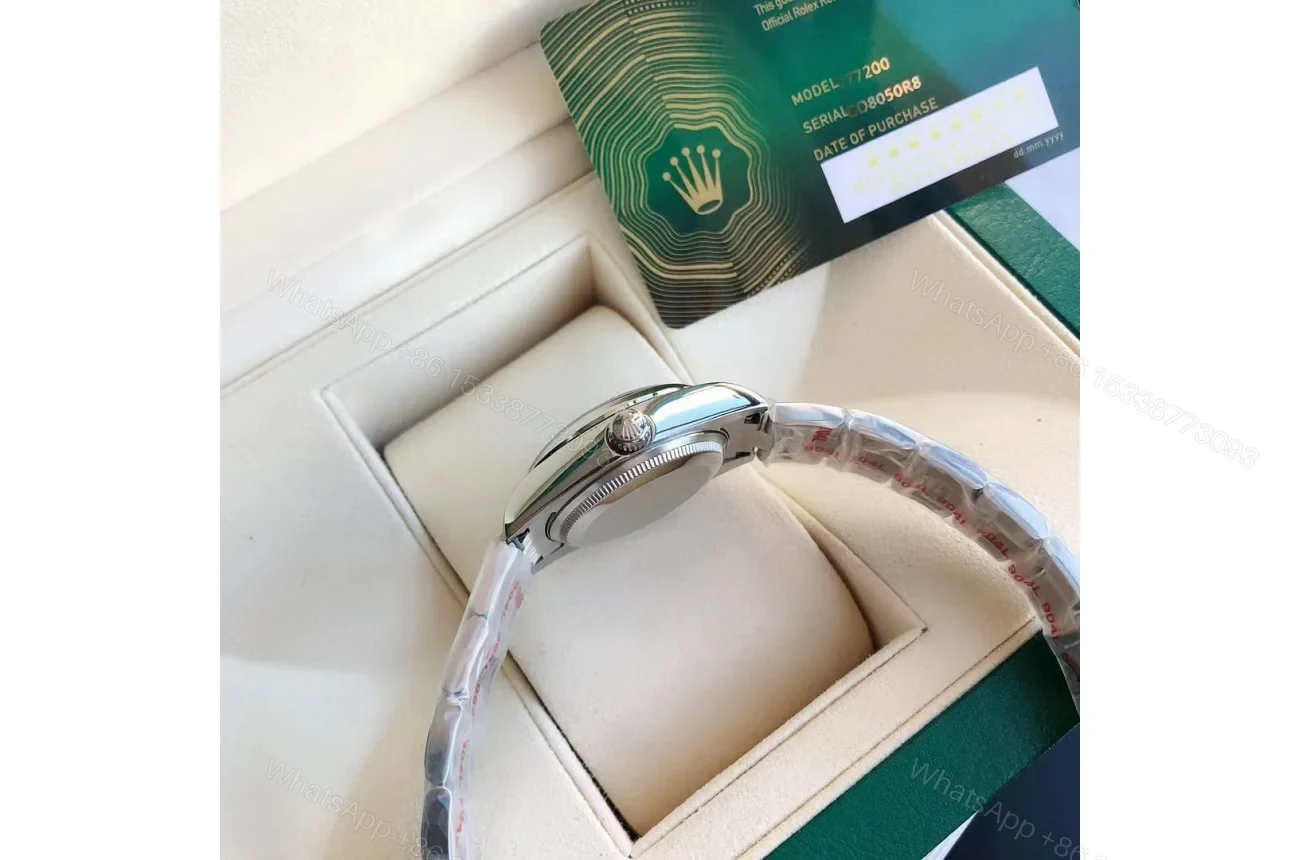 View 9 of Replica Rolex Oyster Perpetual SS/SS Tiffany Blue/Stk 31/41 mm