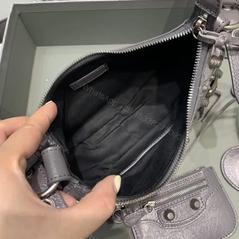 View 8 of Black Leather Sculpted Handbag â€” Premium, Versatile Designer-Inspired Style