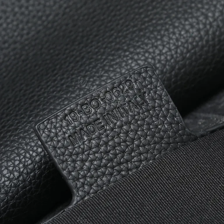 View 5 of Charcoal Leather-Accent Dior-Style Crossbody Bag with Buckle Closure