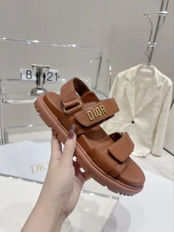 View 4 of Strap-Forward Leather Sandals: Dior-Inspired Luxury Comfort