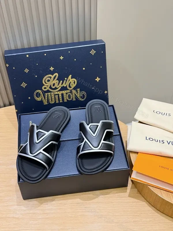 Statement V Sandals: Luxury Comfort & Signature Motif Footwear — view 1