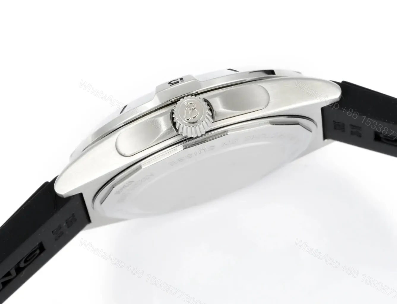 View 6 of Breitling Chronomat 40 GMT Stainless Steel Silver Dial Erling Haaland Black Rubber P323982A1F1S1
