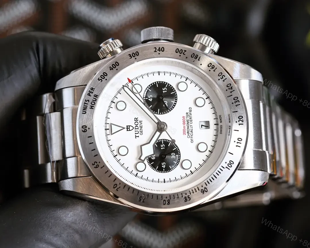 View 5 of Tudor White Chronograph Biwan Steel Bracelet Ultimate 42MM TUDOR-BB-CHRONO-42-WHT-STEEL