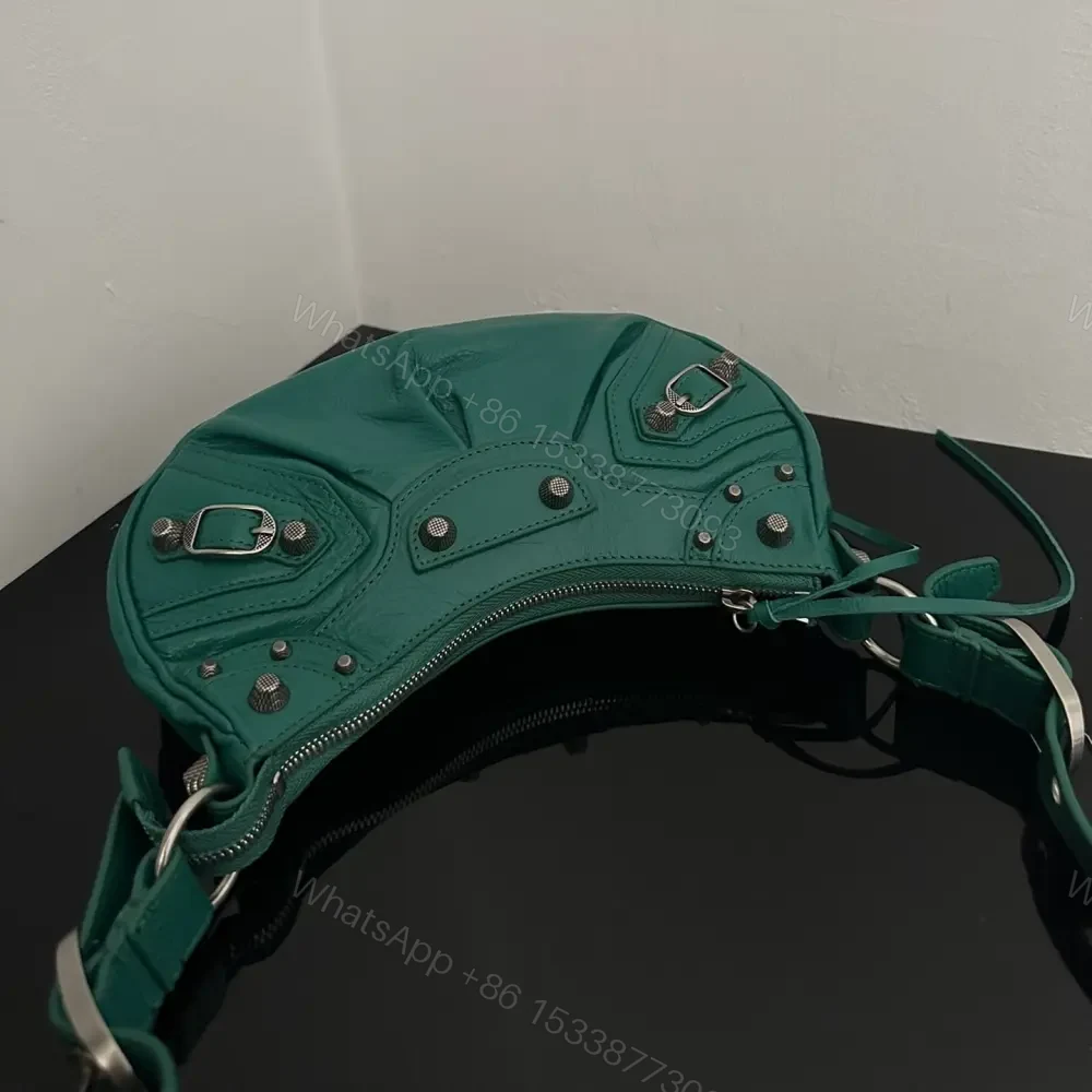 View 8 of 高仿Balenciaga*LeCagole系列餃子包綠色S