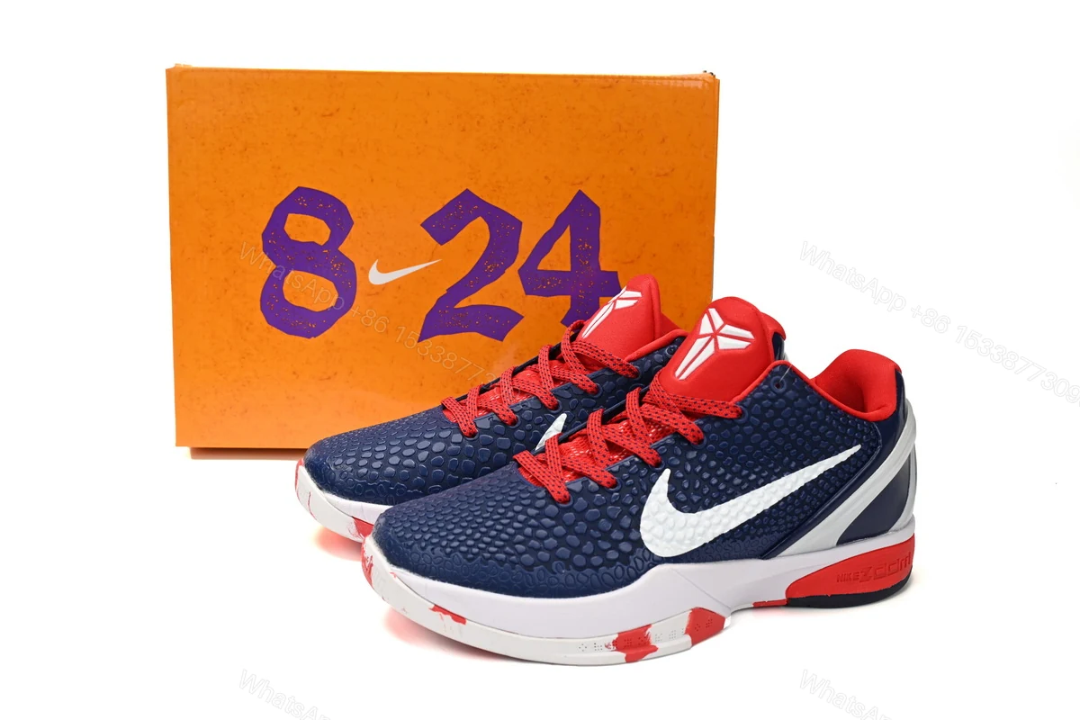 Nike Kobe 6 Protro White Blue Red 436311-003 — view 2