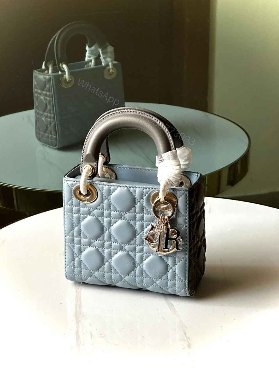 Dior Mini Lambskin Cannage Lady Dior Light — view 1
