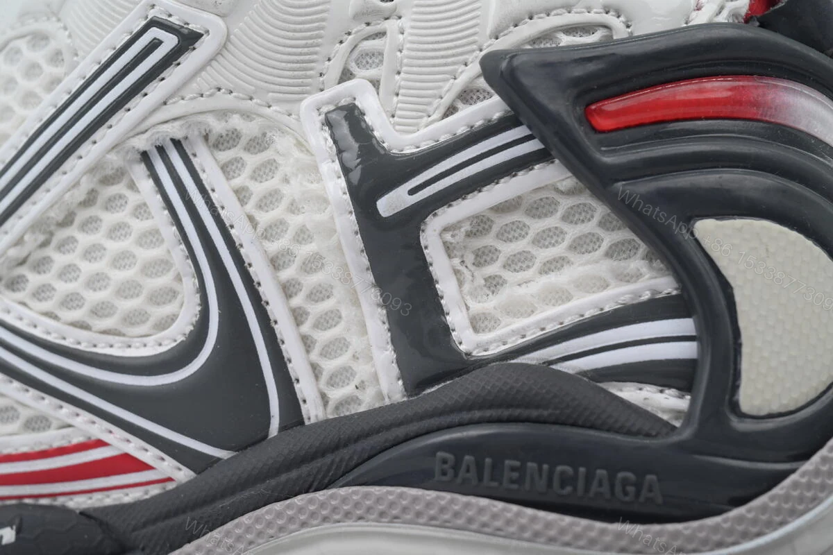 View 4 of Balenciaga Runner Sneaker White Gray Black 772767 W3RNY 0509