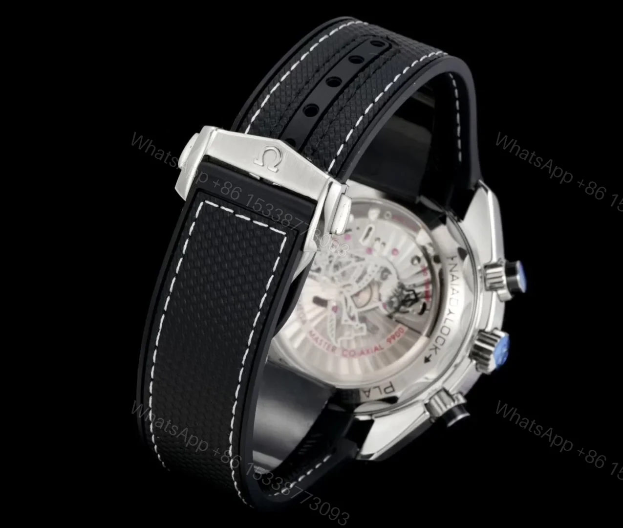View 8 of Omega Seamaster Planet Ocean 600M Chronograph 45.5mm Beige Dial Burgundy Ceramic Bezel Rubber Strap Automatic OMG-PO600-CHRONO-21532465109001-RUBBER