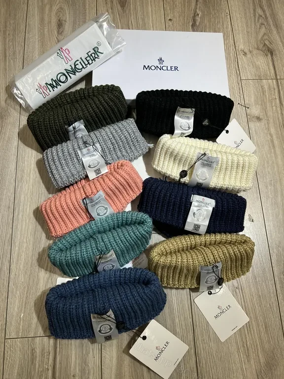 View 3 of Premium Knit Beanies: Wool-Blend, Moncler Badge, 4 Colors, Set