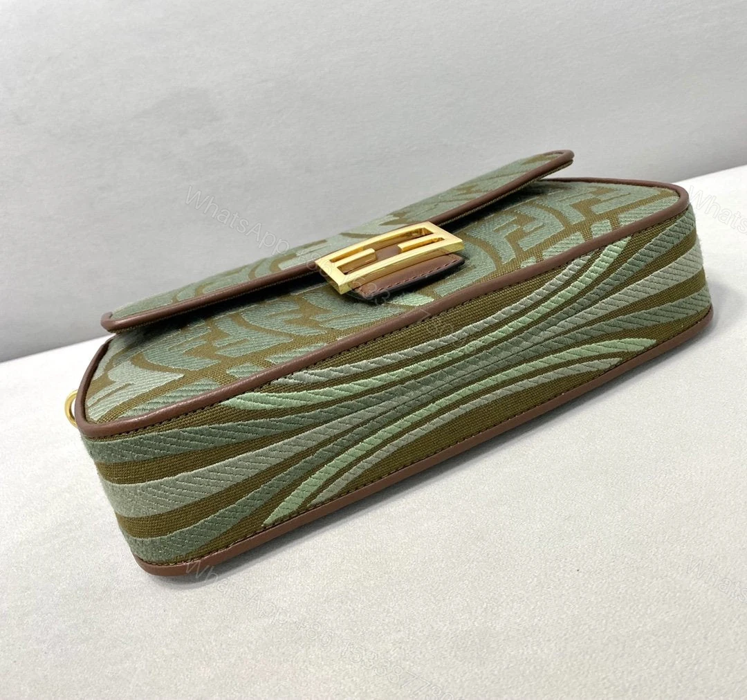 View 2 of Fendi FF Vertigo Canvas Baguette Bag 8BR600