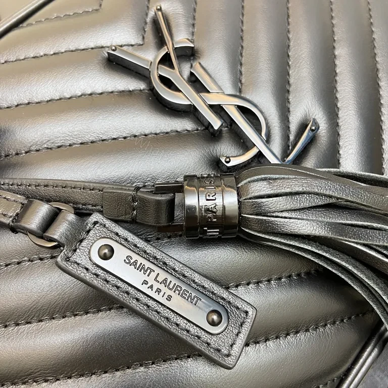 View 2 of Chevron Calfskin Crossbody: Chevron Quilted Saint Laurent Bag