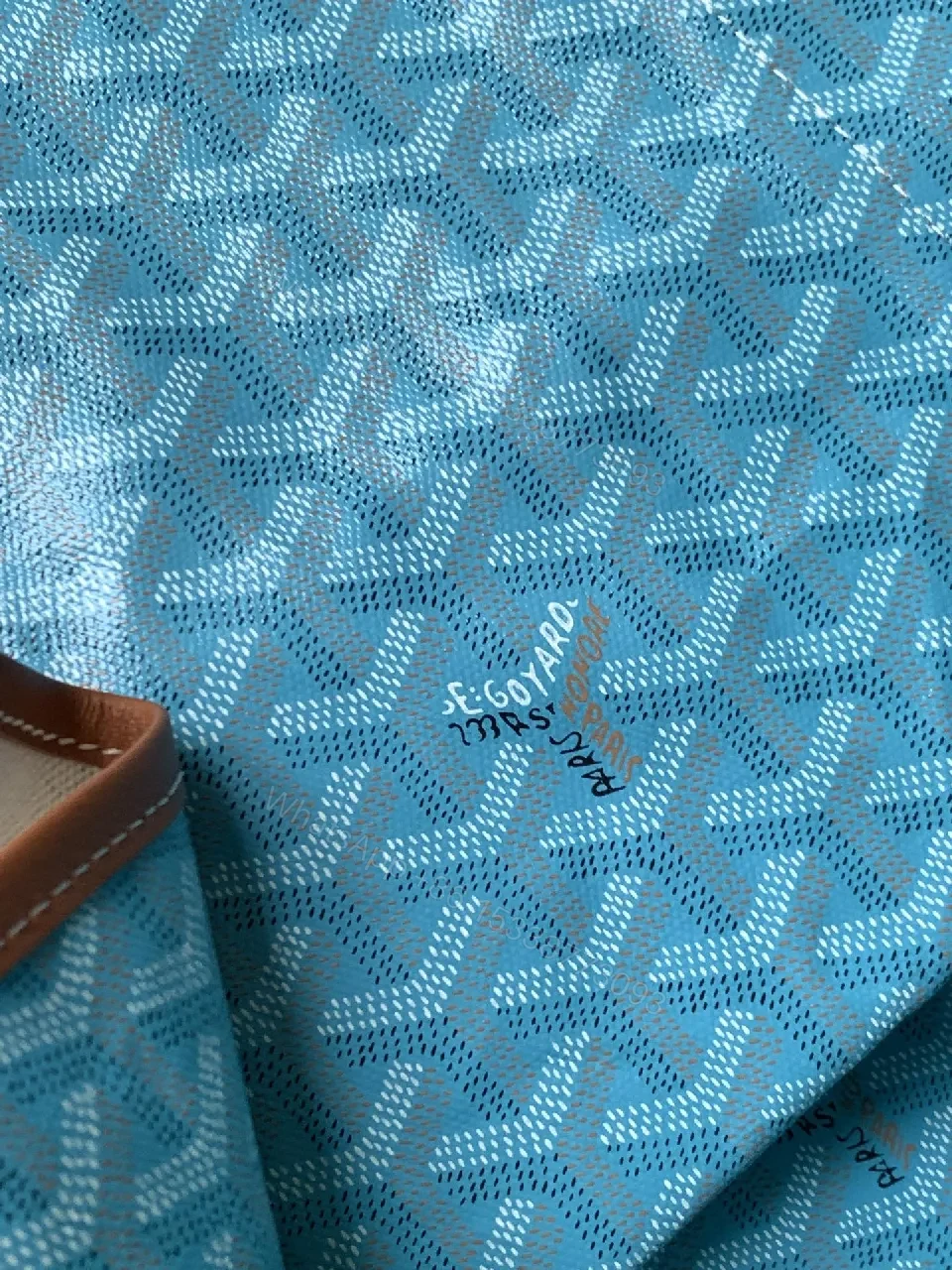 View 8 of Canvas Tote: Signature Stripes, Cognac Handles, Everyday Luxury