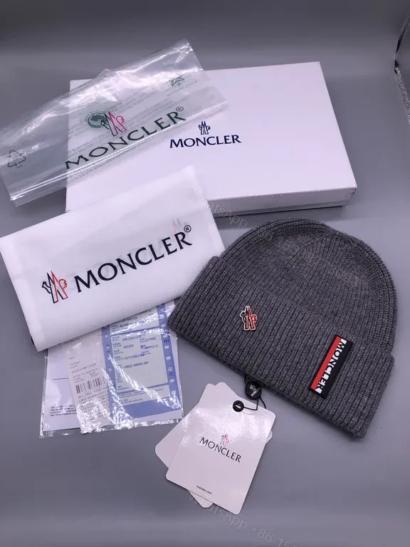 View 3 of Cocoa Moncler Knit Beanie â€“ Luxe Everyday Warmth