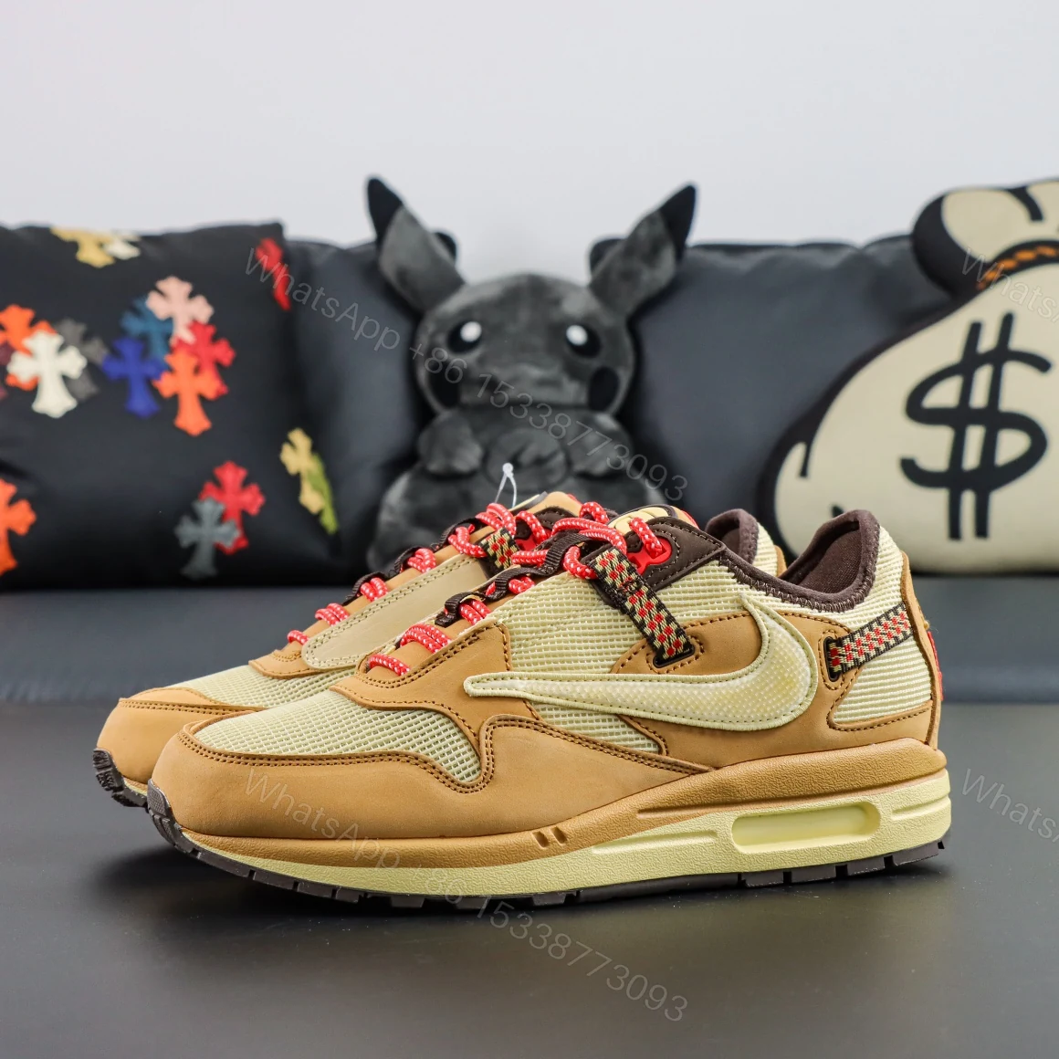 View 8 of Travis Scott x Nike Air Max 1 Wheat Reps
