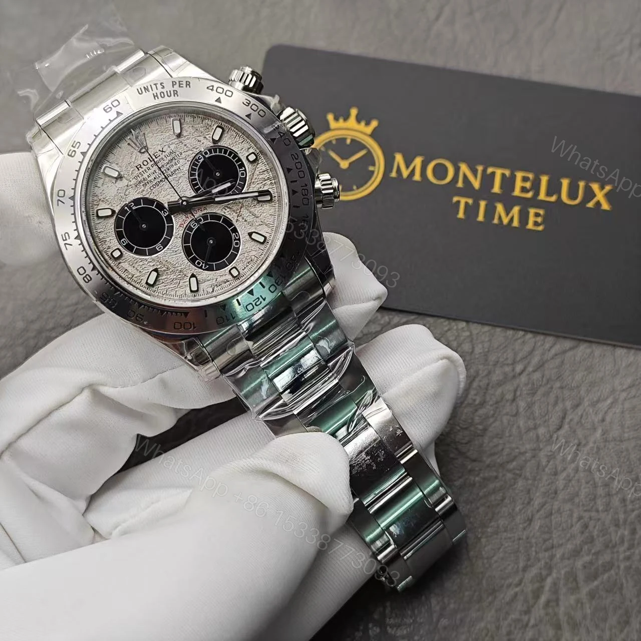 View 20 of Rolex Daytona 116519 Meteorite Watch Super Clone Replica