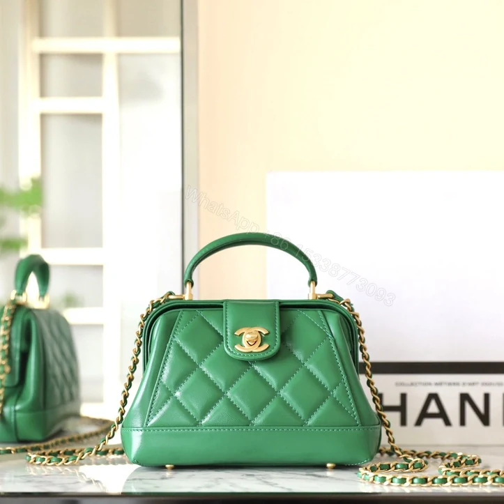 View 3 of 高仿Chanel*24A系列AS4959拋光小羊皮單肩包綠色免檢版