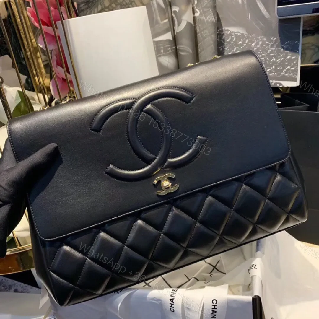 Chanel Shopping Handbags Woman’s Black Leather 33x23x11cm — view 1