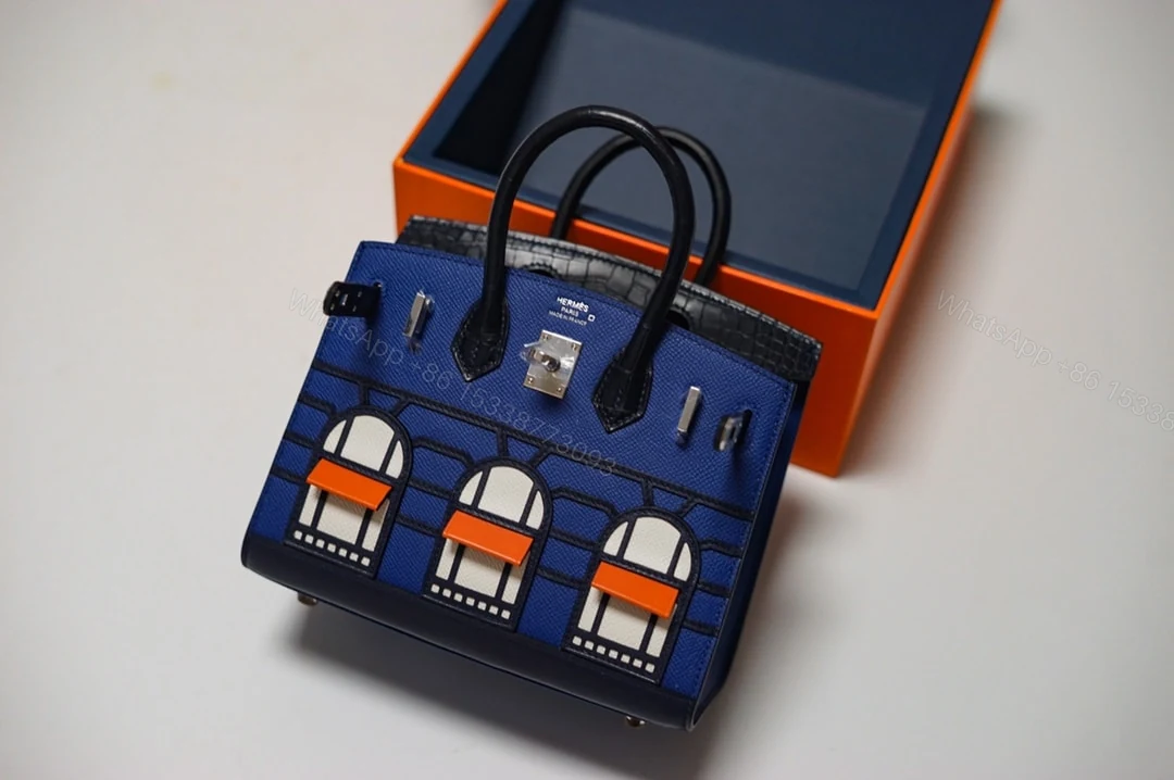 View 4 of HERMES FAUBOURG BIRKIN 20 DEEP BLUE 20CM