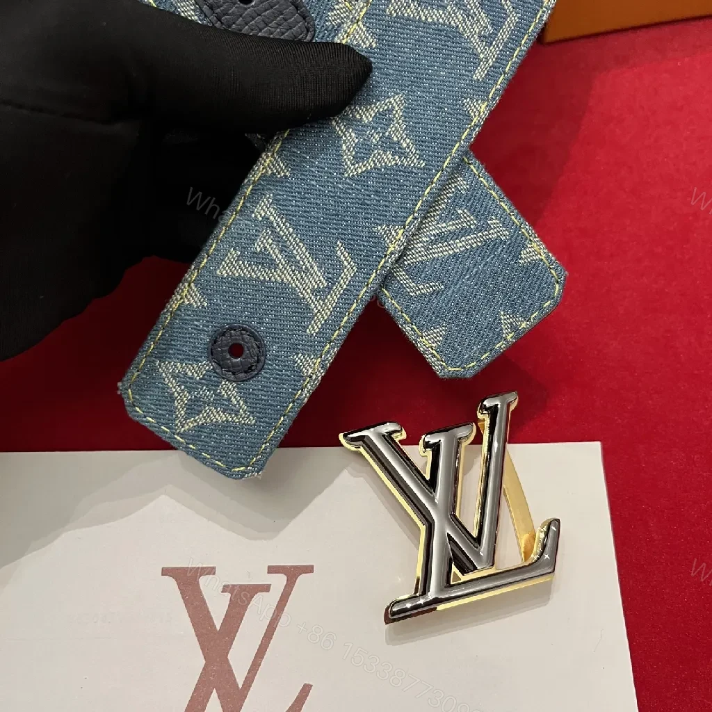 View 8 of Denim Monogram Belt: Modern Luxury, Everyday Versatility