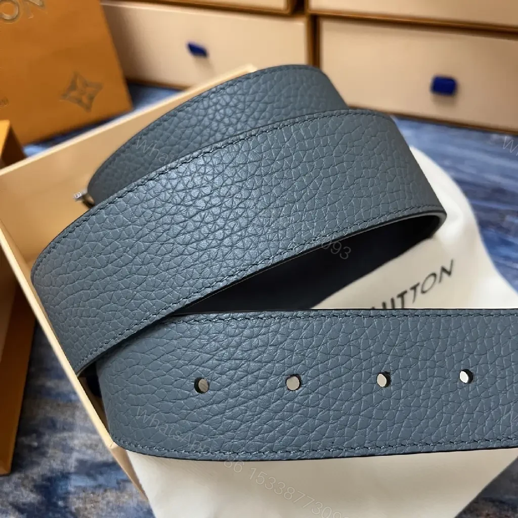 View 3 of Textured Leather Belt with Luxe Buckle – Modern, Versatile Luxury
