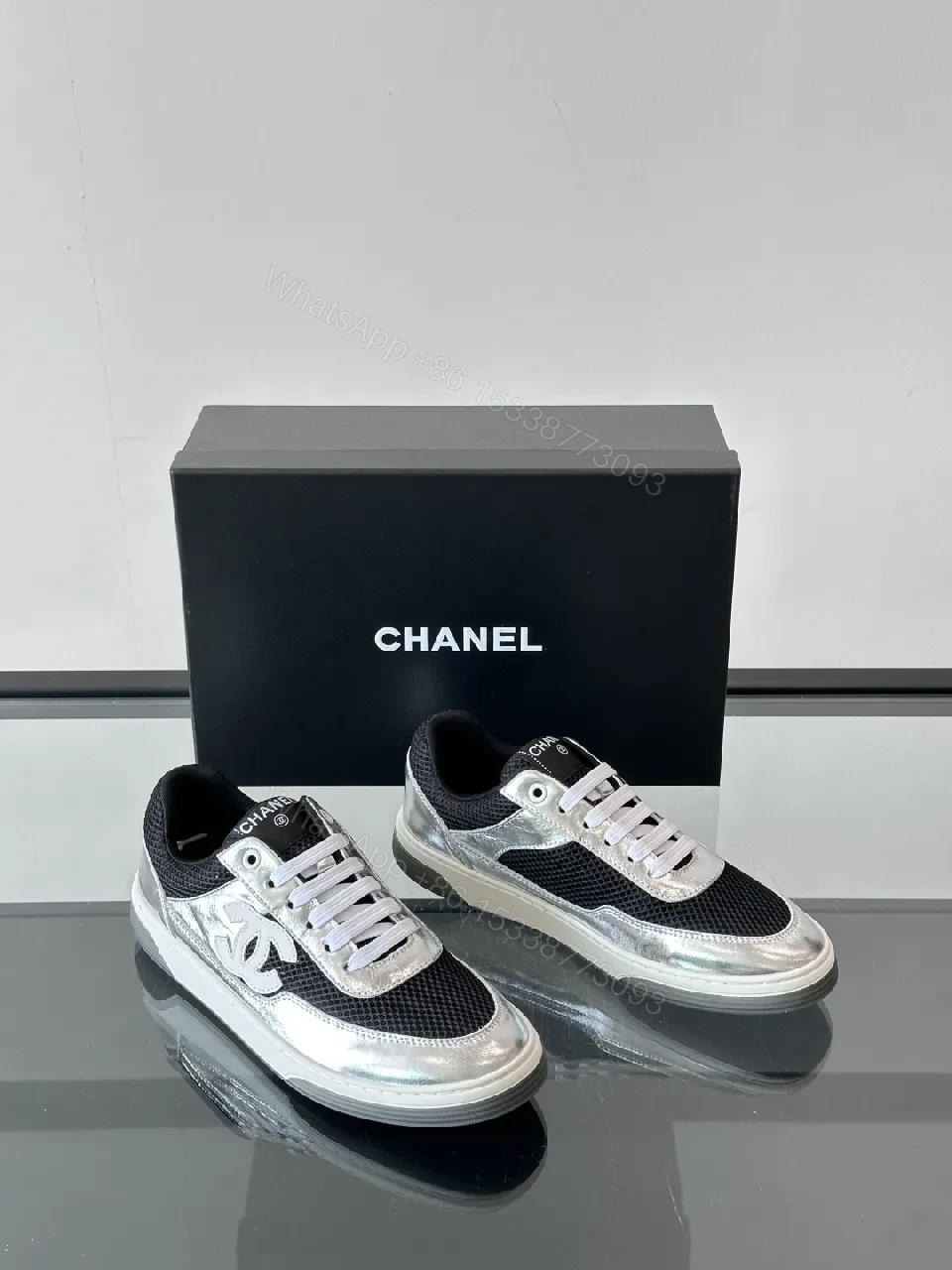 View 6 of Chunky Metallic Sneaker + Leather + Streetwear + Luxe Shine + Sneaker