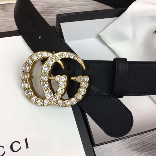 View 7 of GUCCI BLACK FAUX PEARL-EMBELLISHED LEATHER BELT – B44