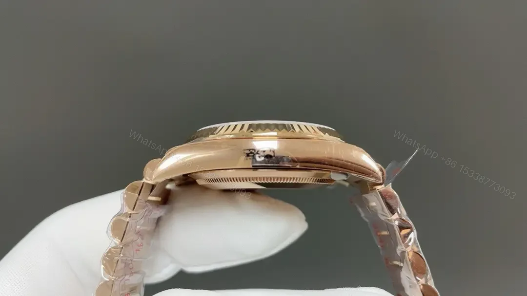 View 5 of Rolex Day-Date 36 Everose Gold – Fluted Green Aventurine President 128235-0068