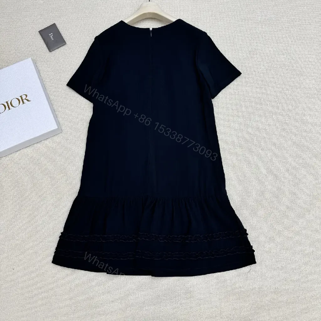 View 9 of Chic Black Dress with Subtle Couture Detailing - All-Day Wear