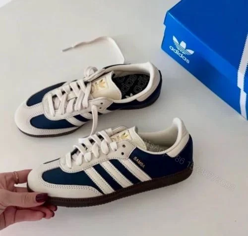 View 4 of FIRST COPY ADIDAS ORIGINALS SAMBA NAVY WHITE