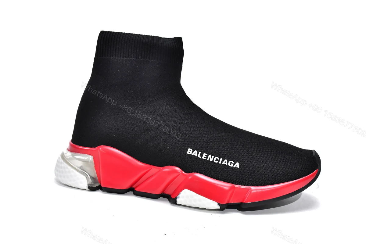 View 6 of Balenciaga Speed Trainer Black Red