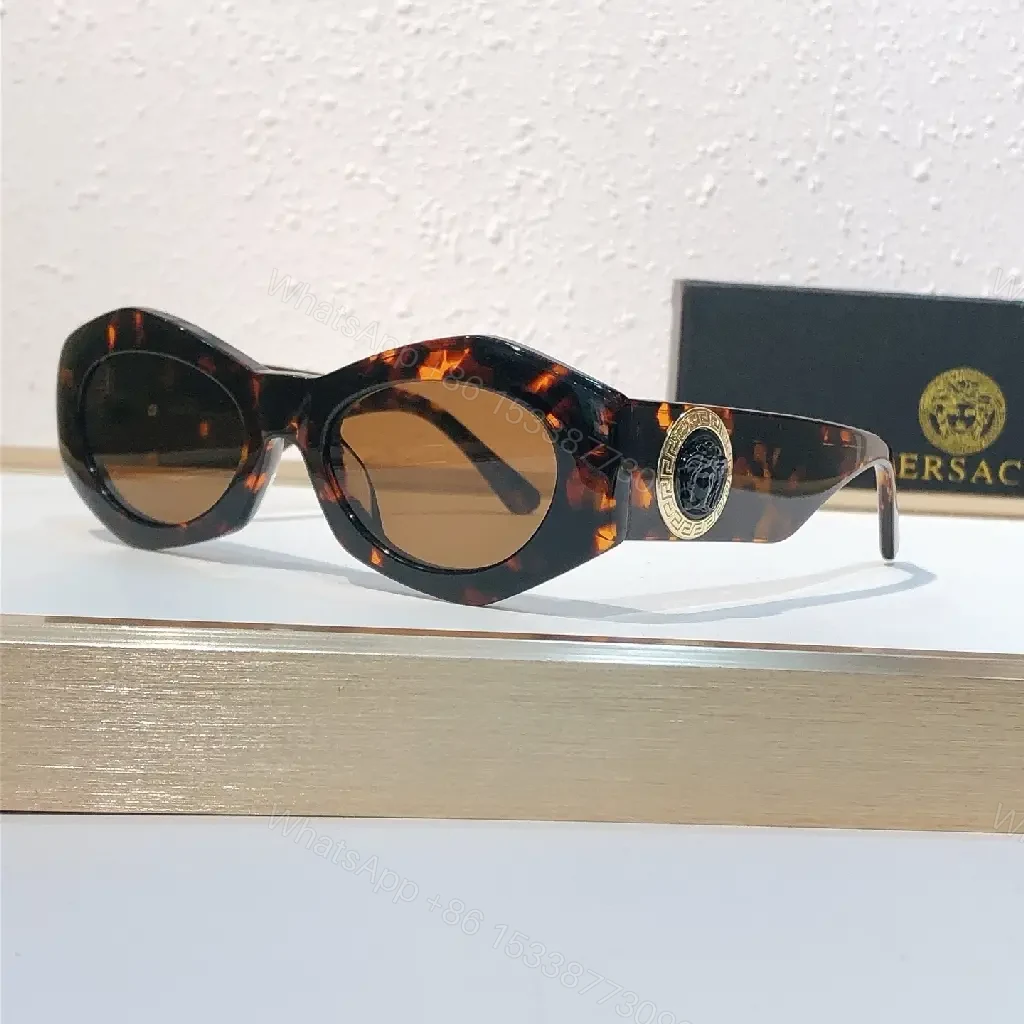 View 2 of Bold Acetate Sunglasses: Oval, Gold Hardware, Gradient Lenses
