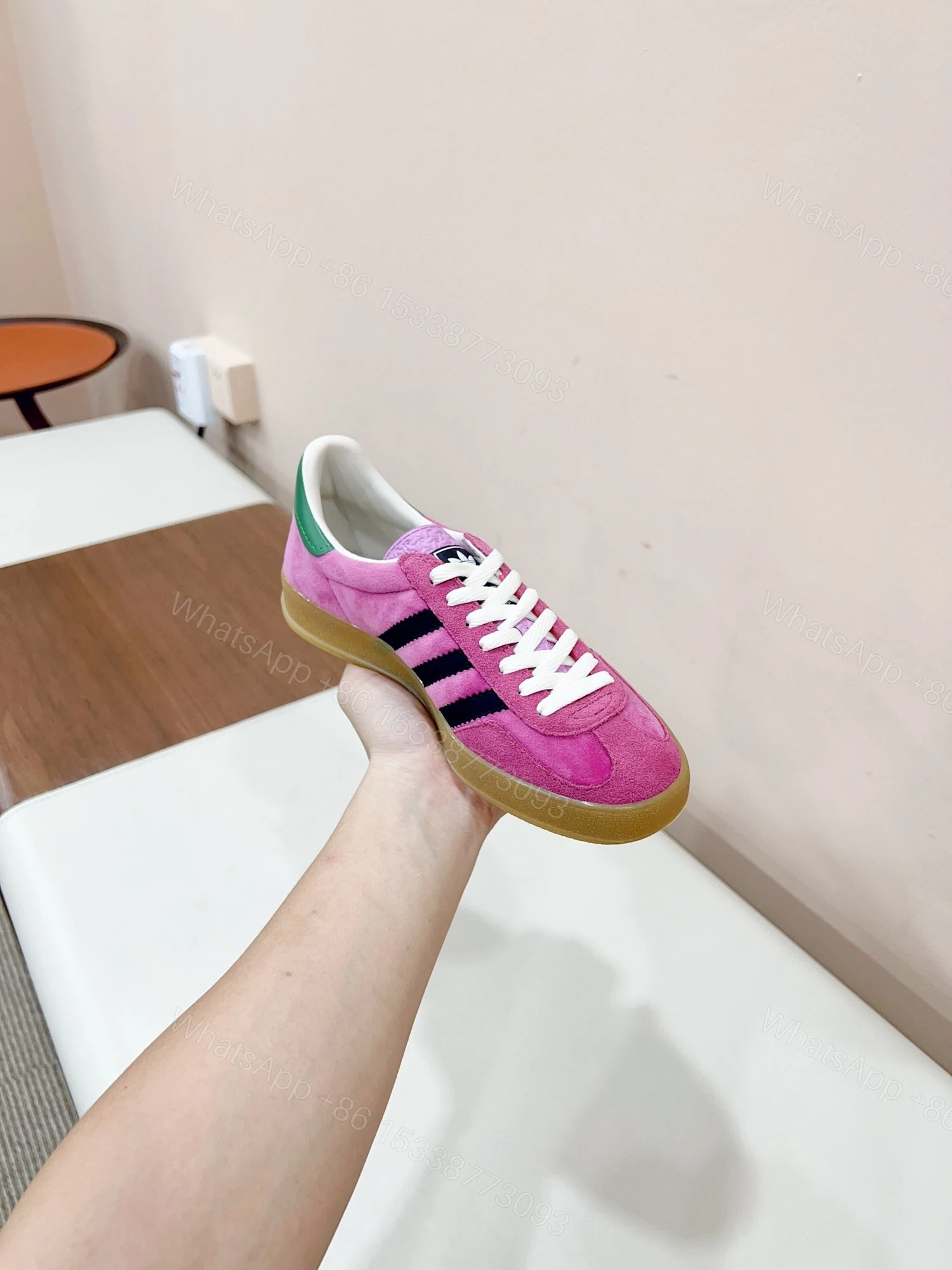 View 2 of Gucci Gazelle Pink Sneaker