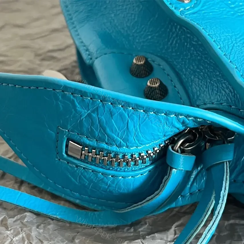 View 11 of 高仿Balenciaga*NeoCagole系列機車包藍色