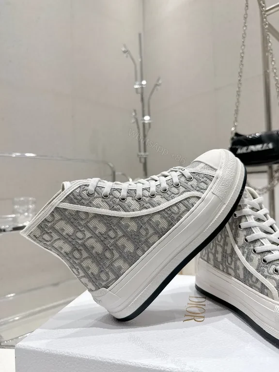 View 7 of Dior-Inspired Texture High-Top Sneakers â€” Luxury, Everyday Use
