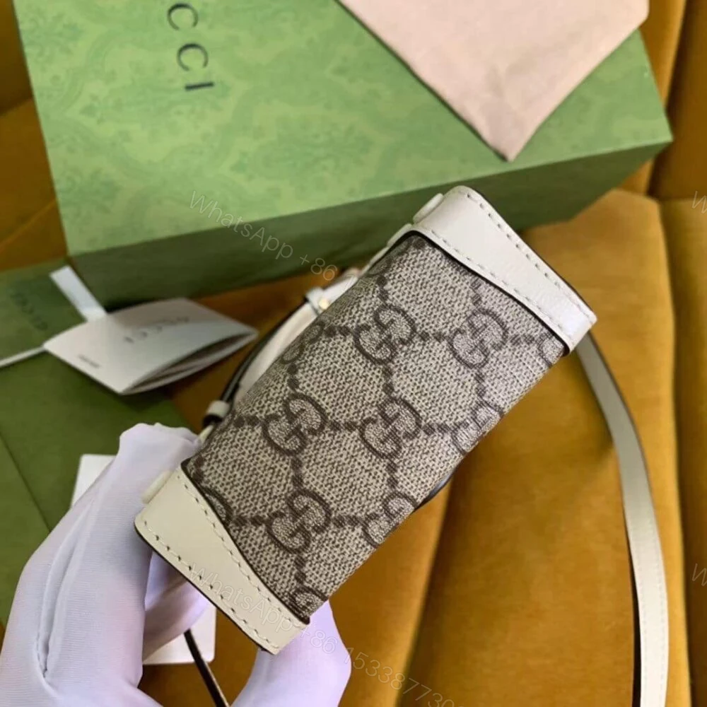 View 6 of Gucci Horsebit 1955 Mini Bag White 17Cm 625615 92TCG 9761