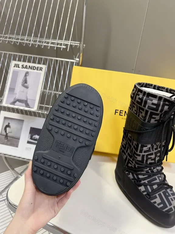 View 2 of Chic Fendi-Style High-Top Snow Boot â€“ All-Weather Luxury